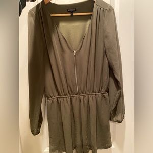Express Olive Green Romper